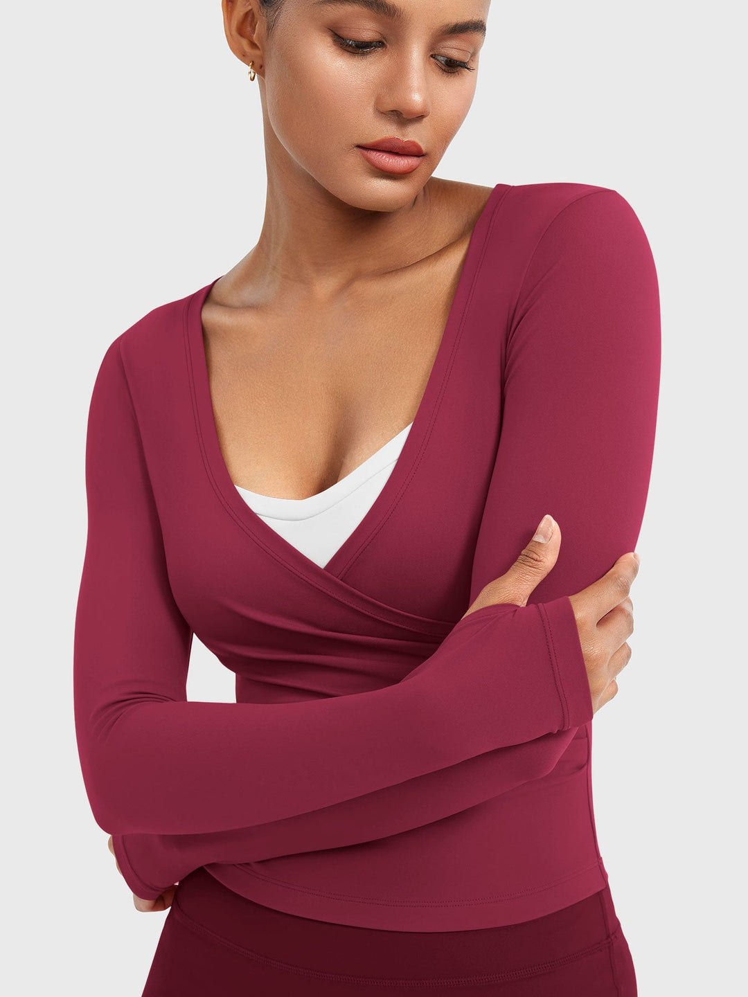 Vorti Minniy V Neck Long Sleeve Top