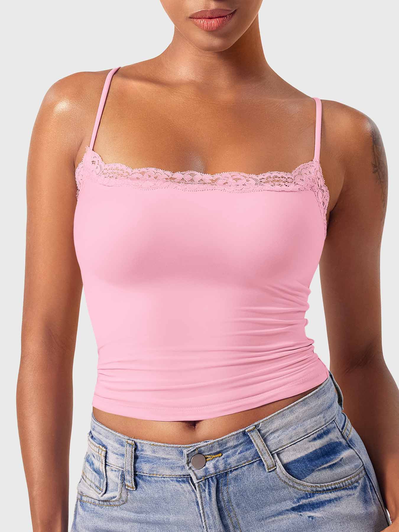 Vorti Annabely Square Neck Lace Tank