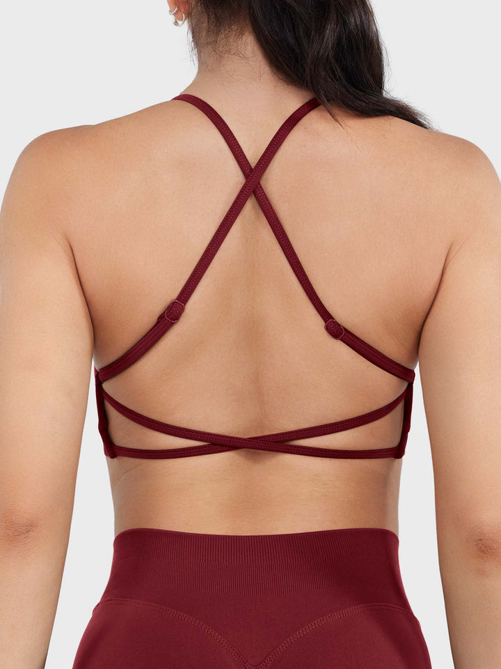 Vorti Acuffny High Neck Backless Sports Bra