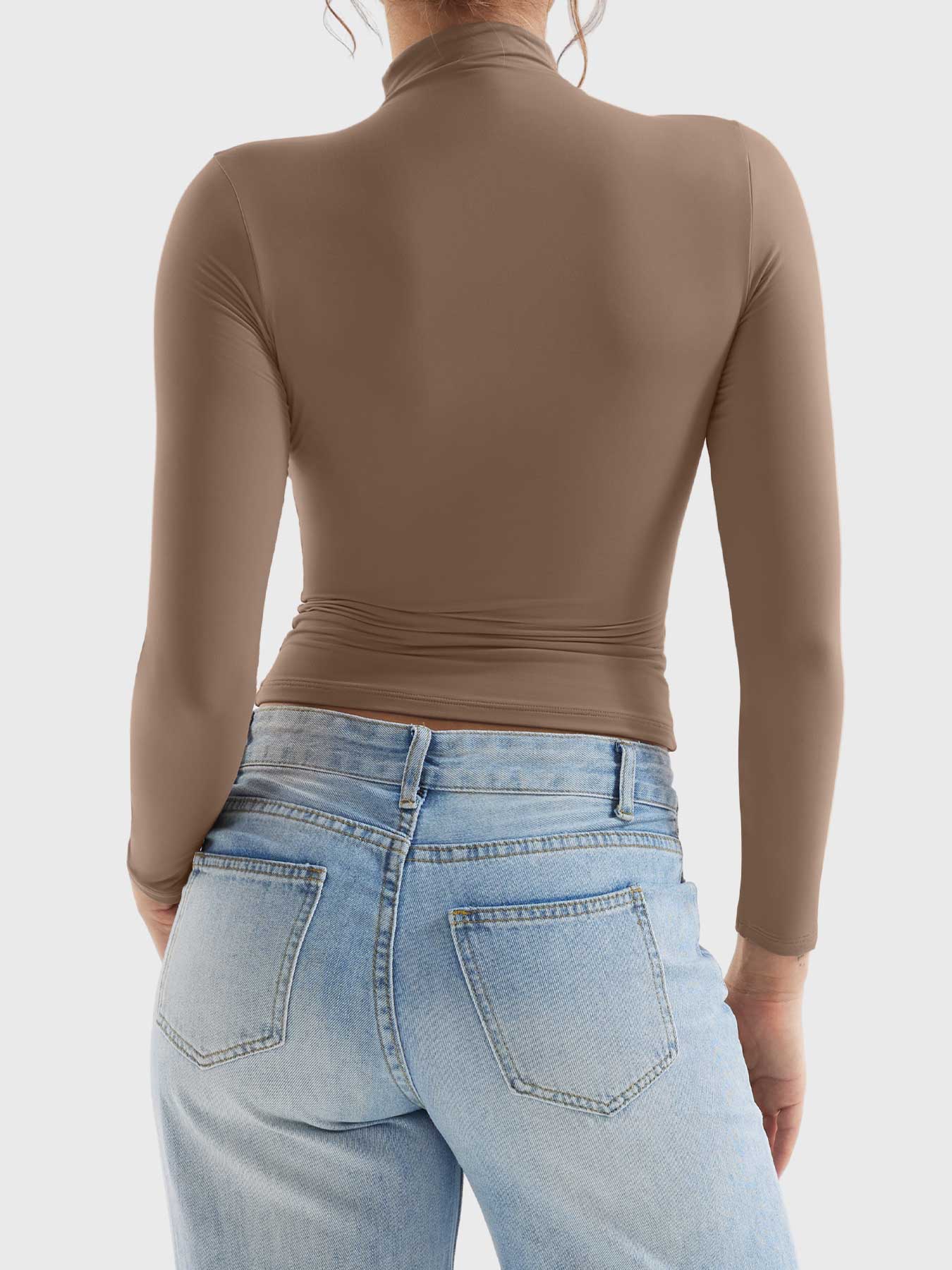 Vorti Sariah Turtleneck Long-Sleeve Shirts