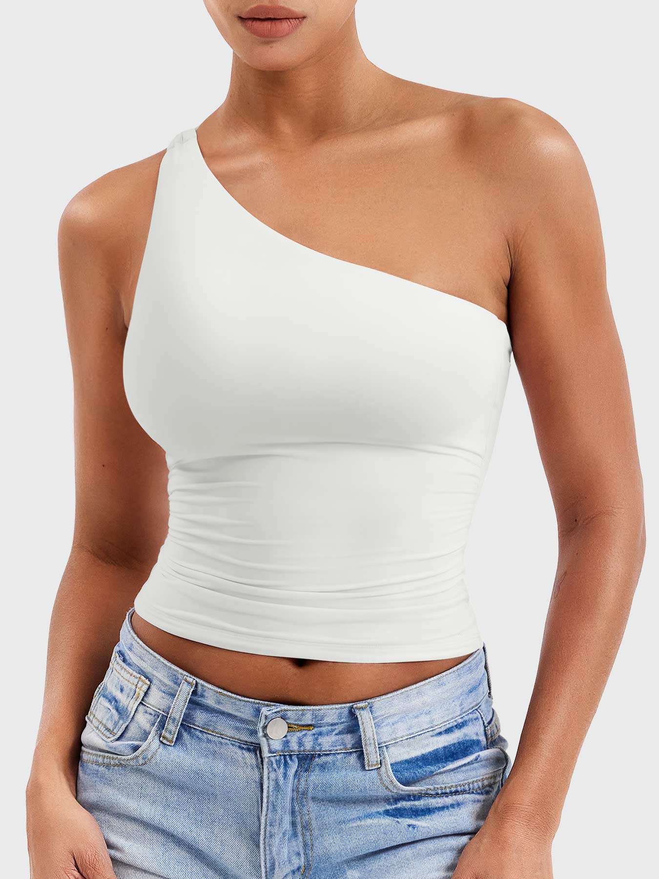 Vorti Fanciy One Shoulder Tank Top