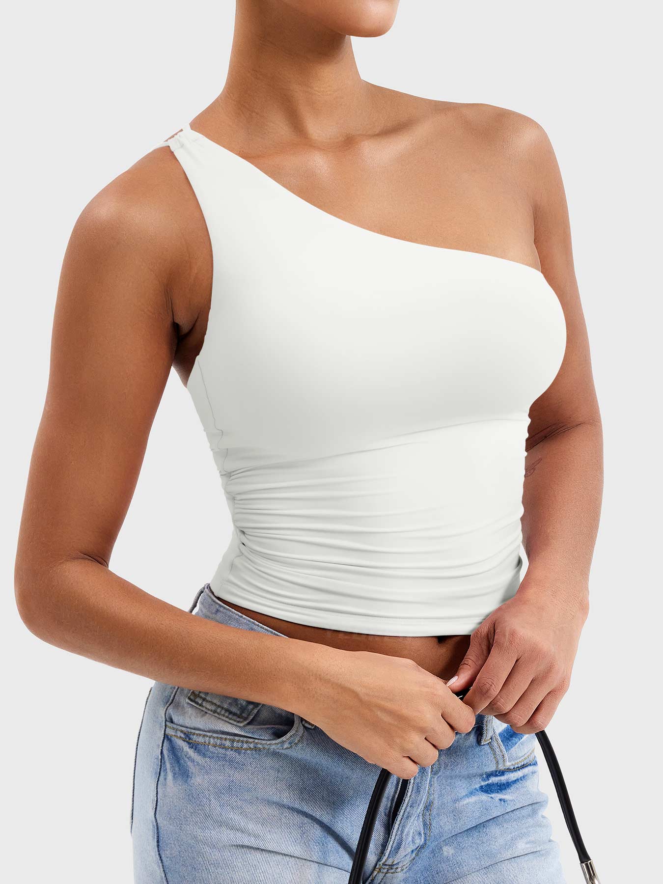 Vorti Fanciy One Shoulder Tank Top
