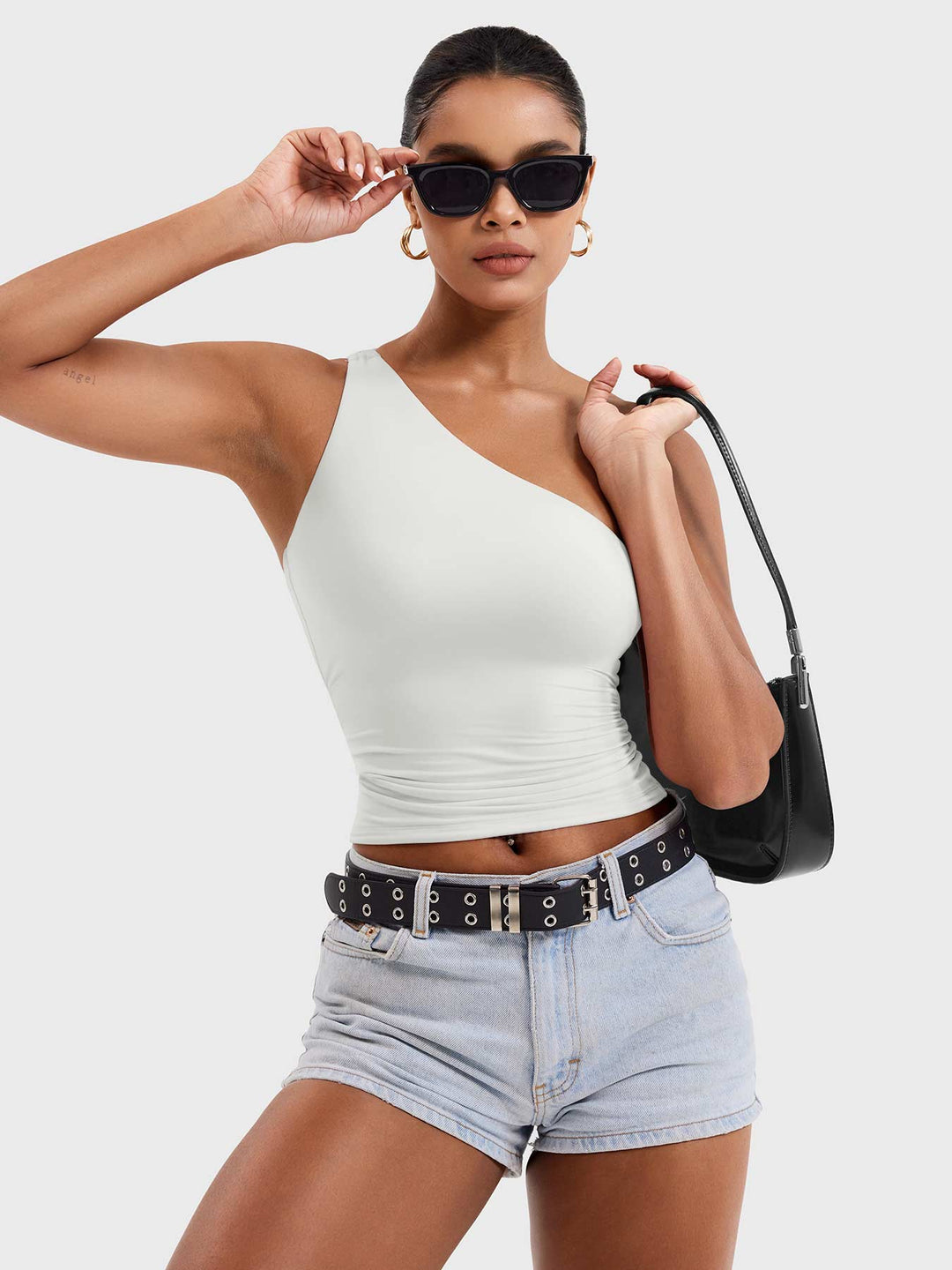 Vorti Fanciy One Shoulder Tank Top