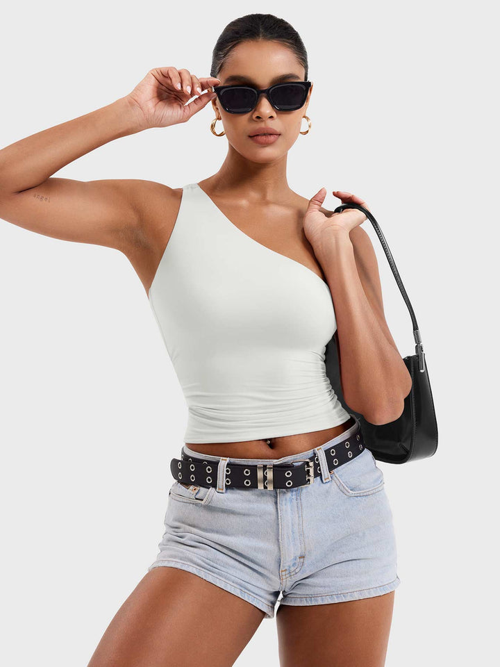 Vorti Fanciy One Shoulder Tank Top