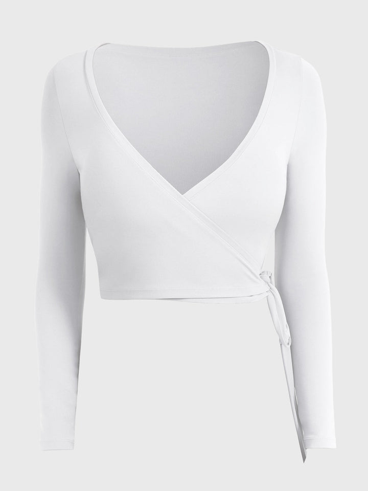 Vorti Michelie Long Sleeve Ballet Wrap Top