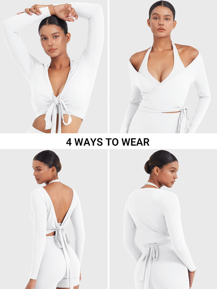 Vorti Michelie Long Sleeve Ballet Wrap Top