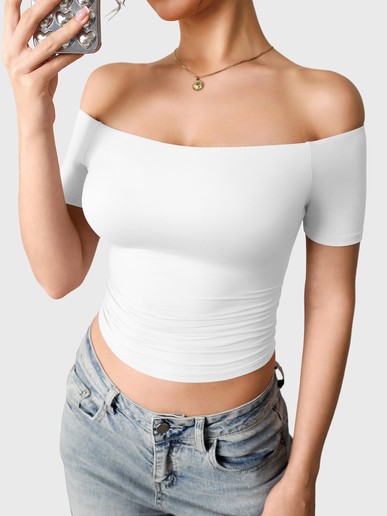 Vorti Luzlie Off Shoulder Short Sleeves