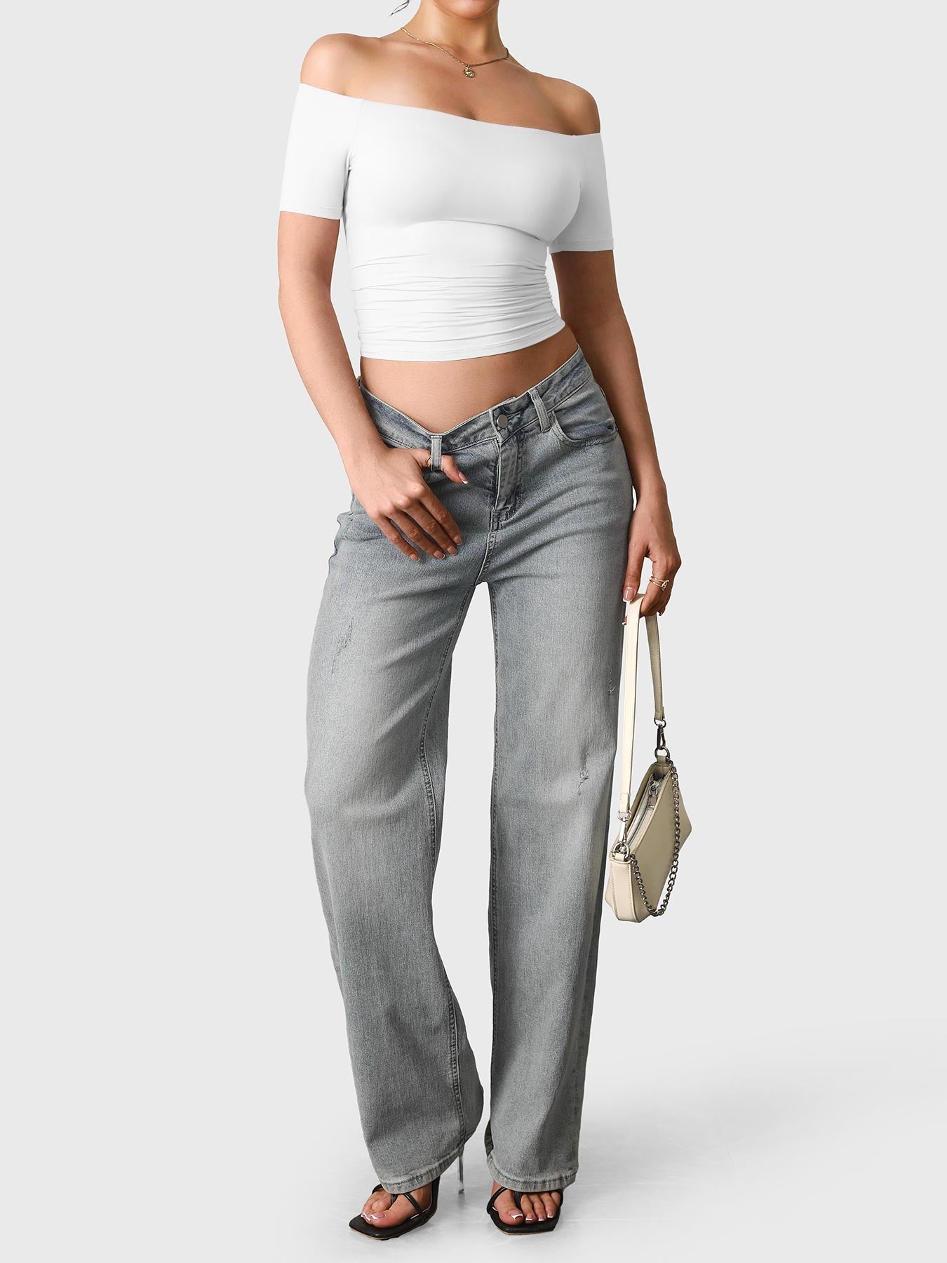 Vorti Luzlie Off Shoulder Short Sleeves