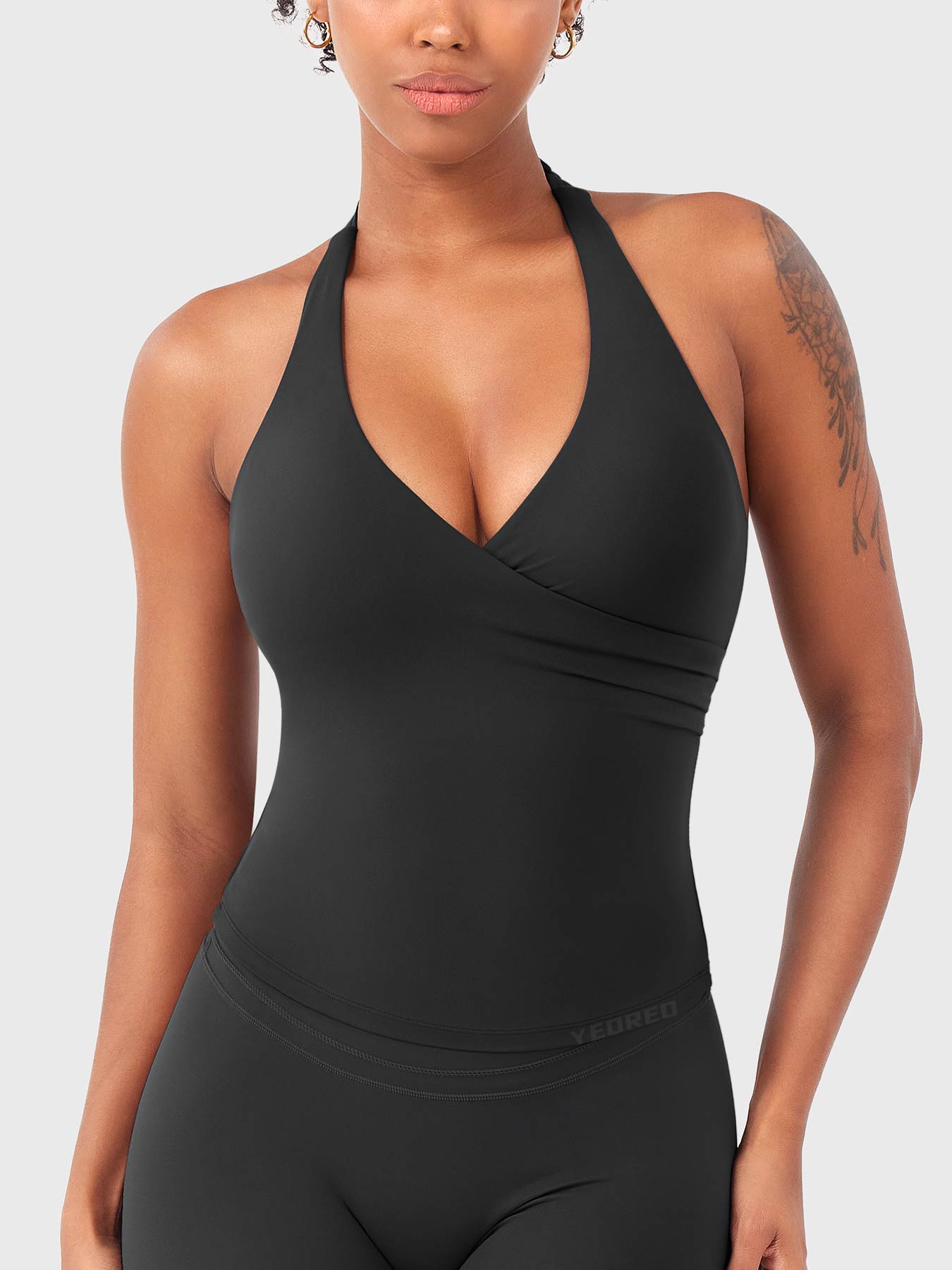 Vorti Elevine V Neck Halter Tank