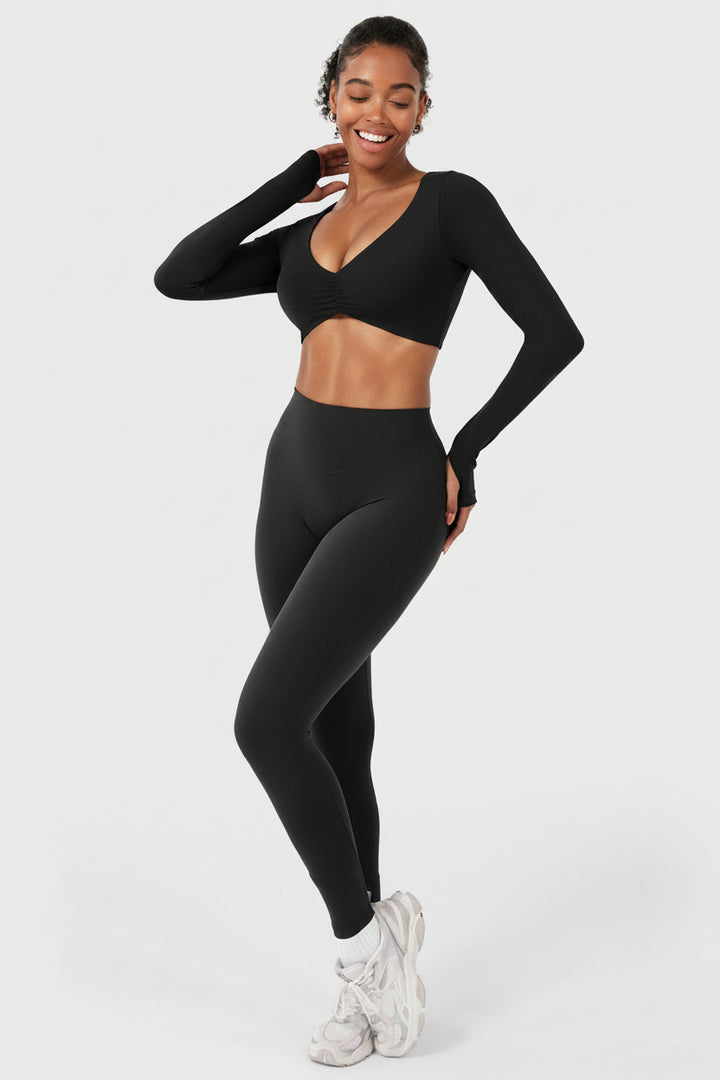 Vorti Agantha Ruched Long Sleeve Top