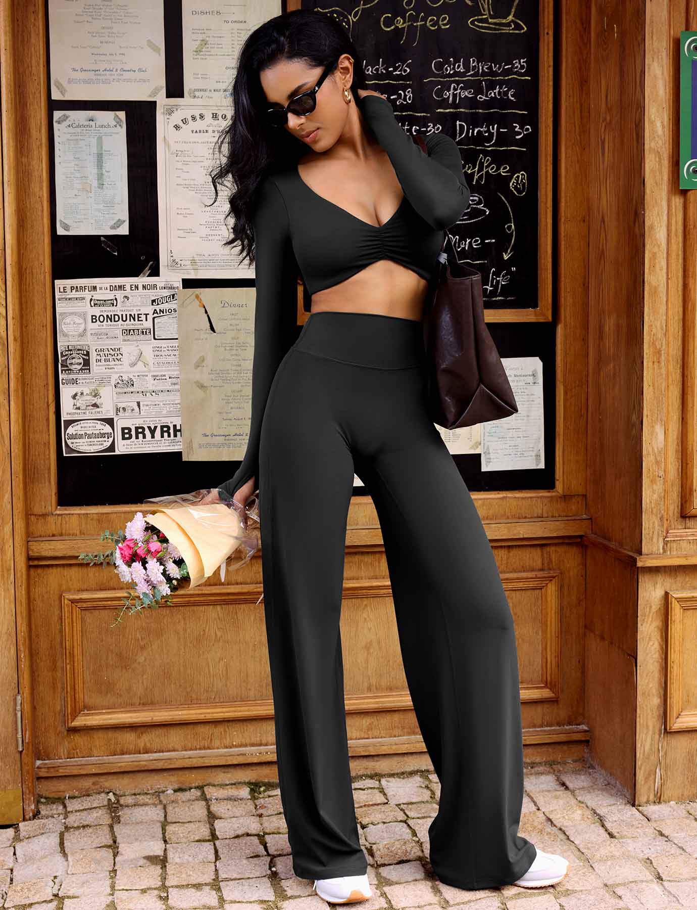 Vorti Agantha Ruched Long Sleeve Top
