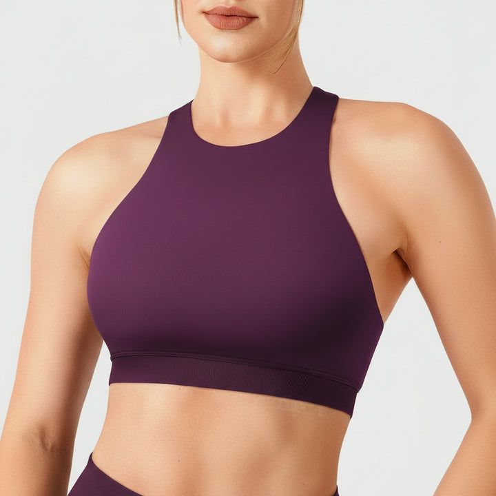 Vorti Seamless Racerback Sports Bra Black Cherry