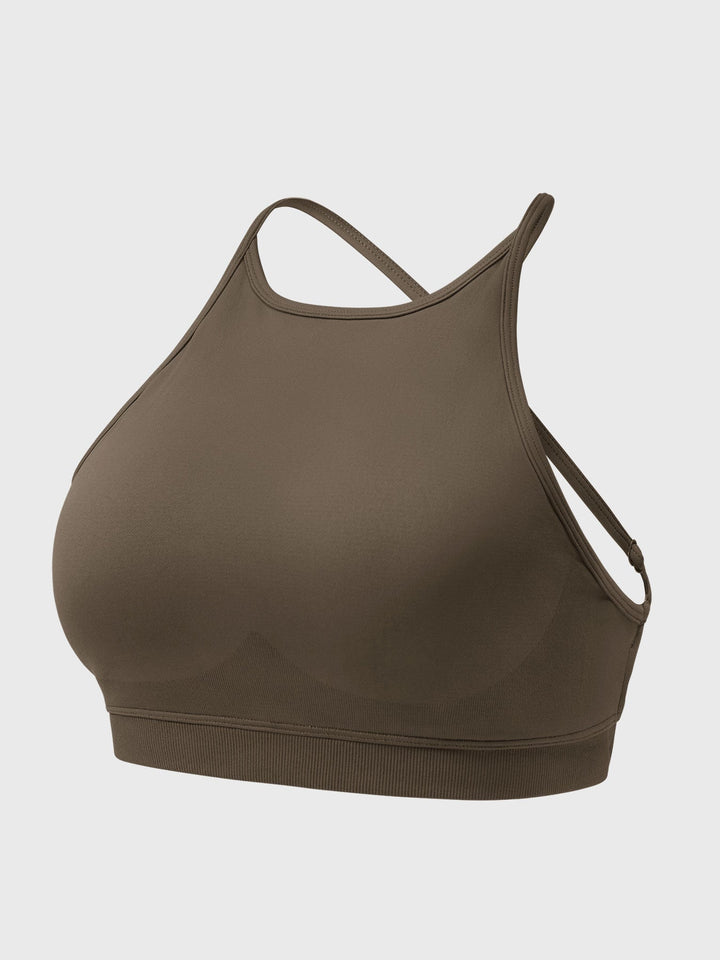 Vorti Acuffny High Neck Backless Sports Bra