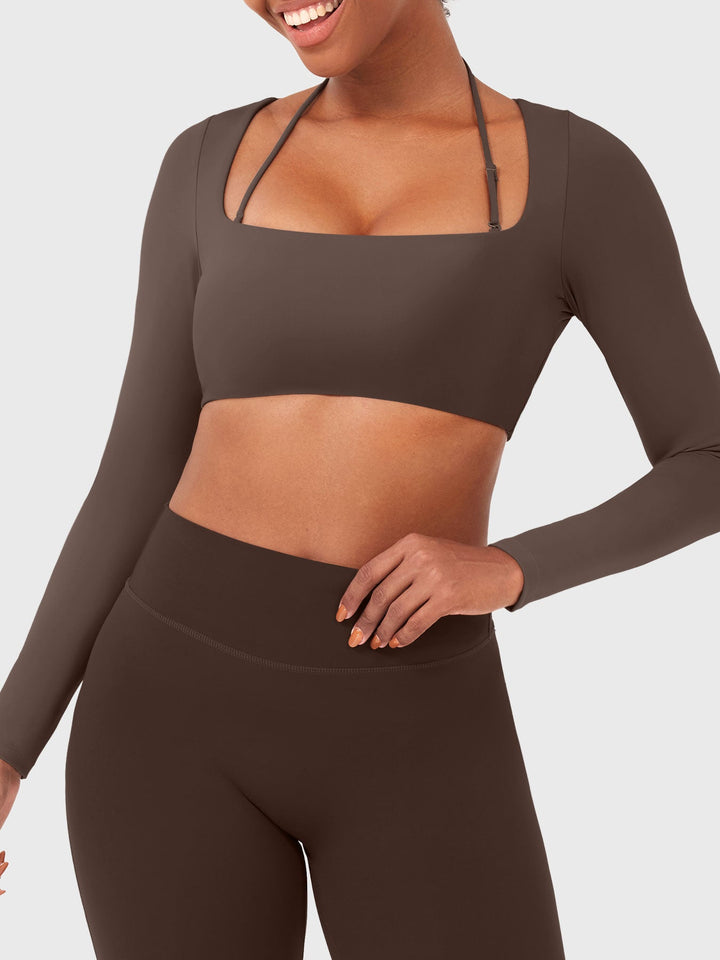 Vorti Violie Long Sleeve Crop Top