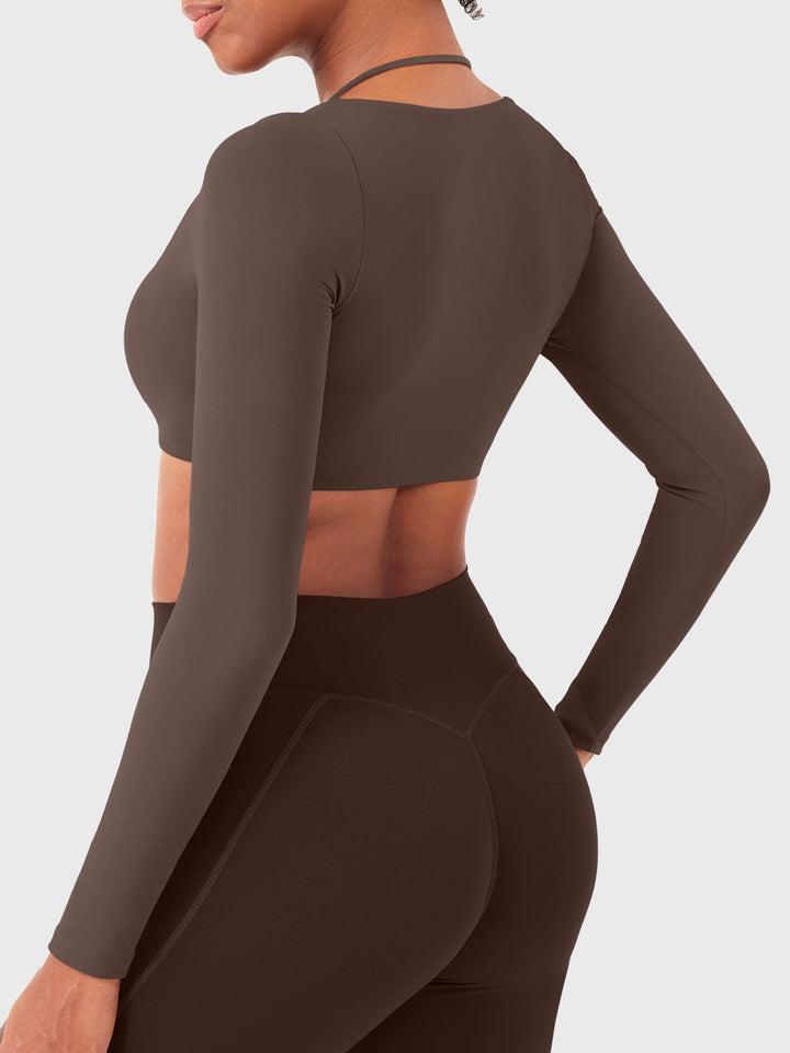 Vorti Violie Long Sleeve Crop Top