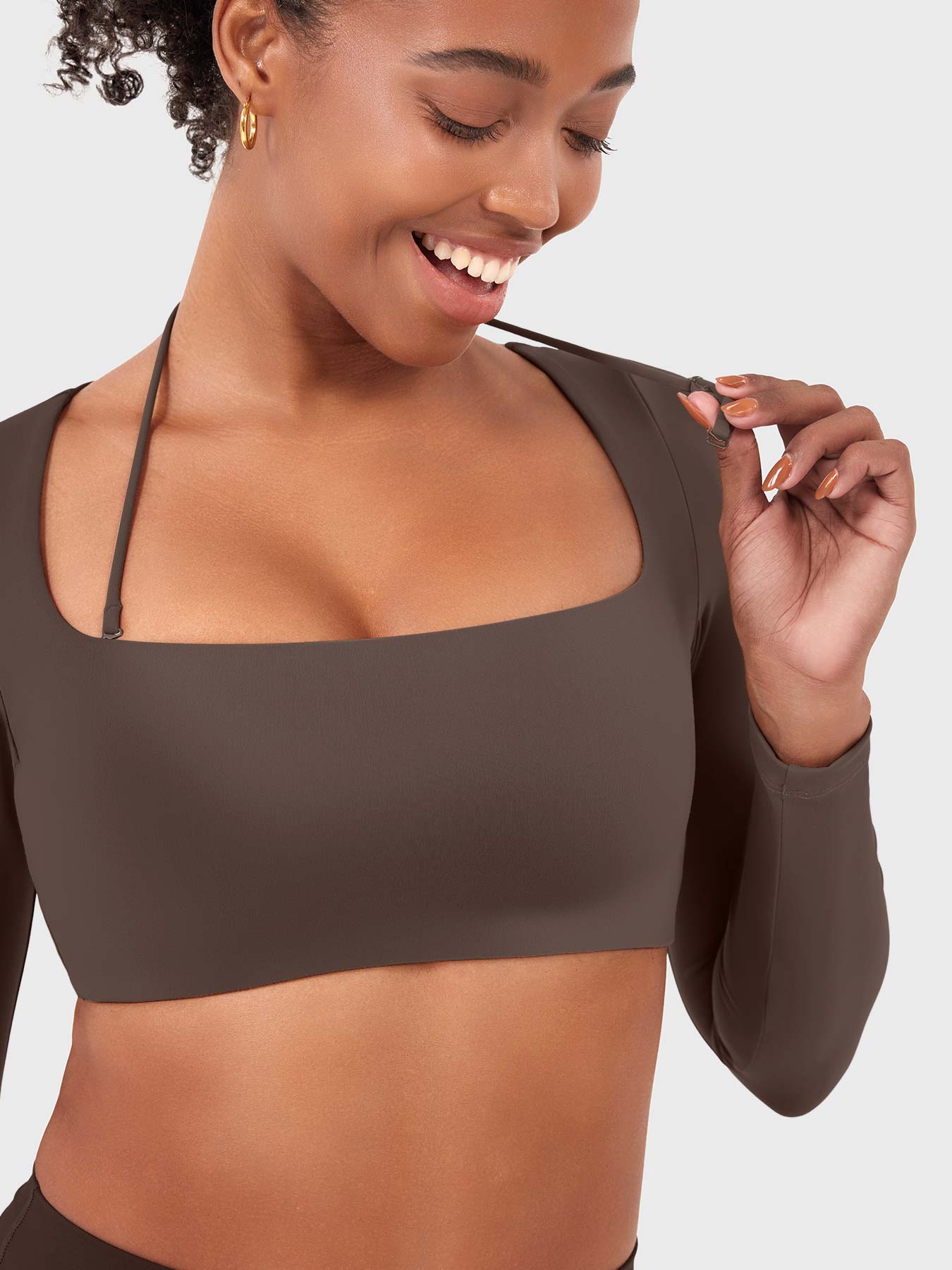Vorti Violie Long Sleeve Crop Top