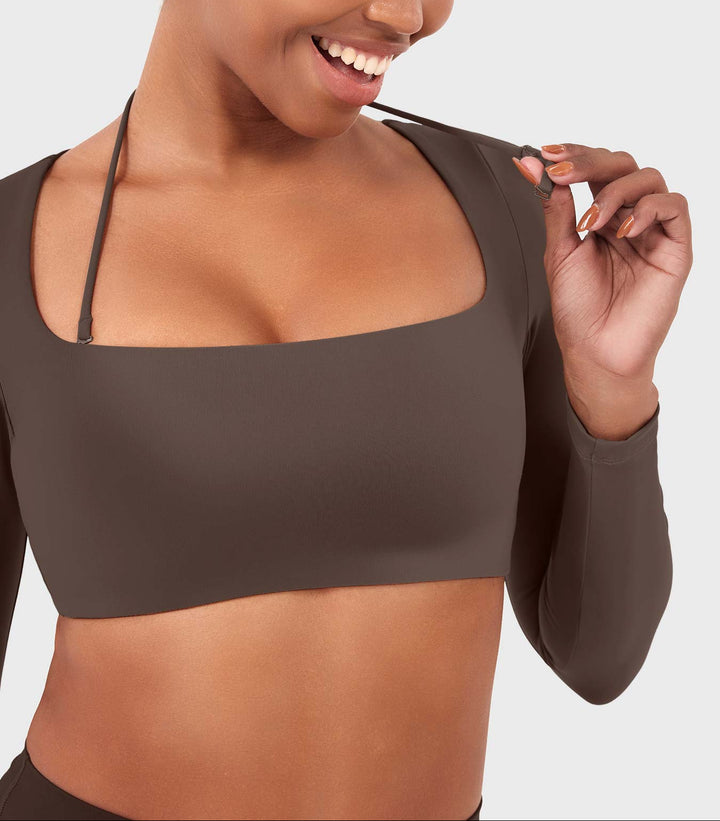 Vorti Violie Long Sleeve Crop Top