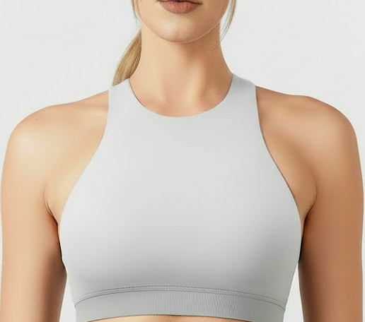 Dafnien Seamless Racerback Sports Bra Grey Marble