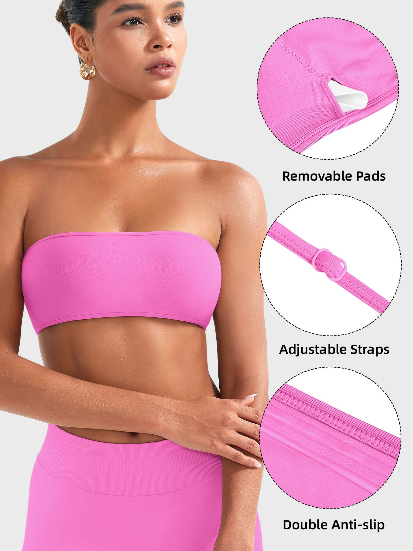 Vorti Alvna SoftHue Bandeau Sports Bra