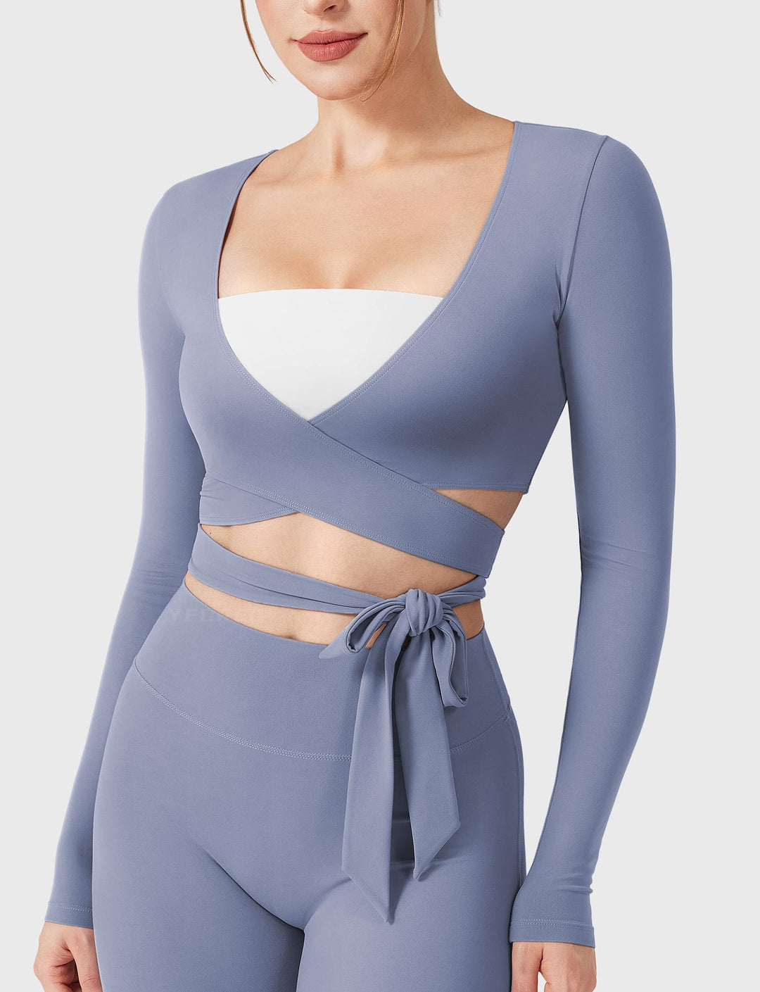 Vorti Dagney Long Sleeve Ballet Wrap Top