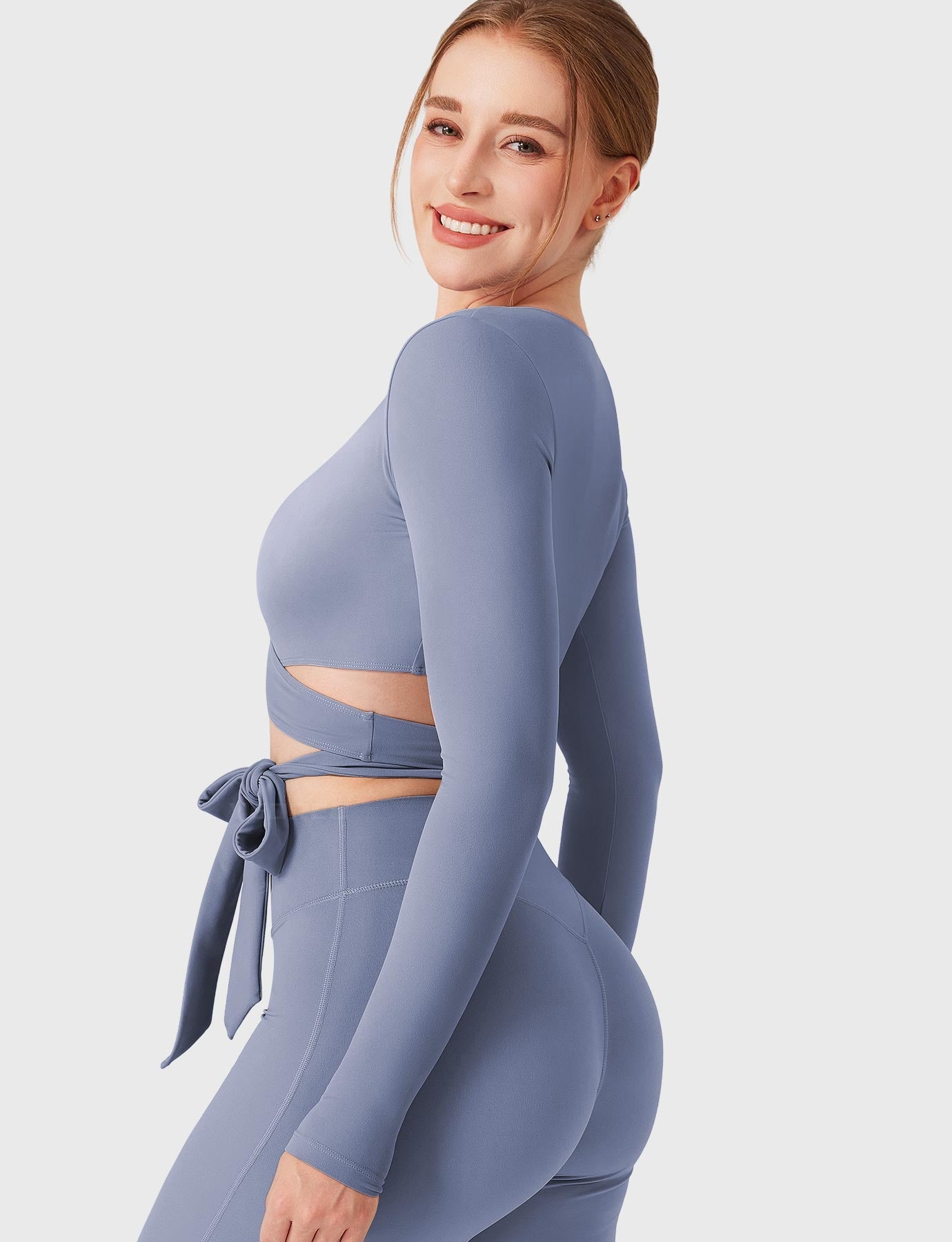 Vorti Dagney Long Sleeve Ballet Wrap Top