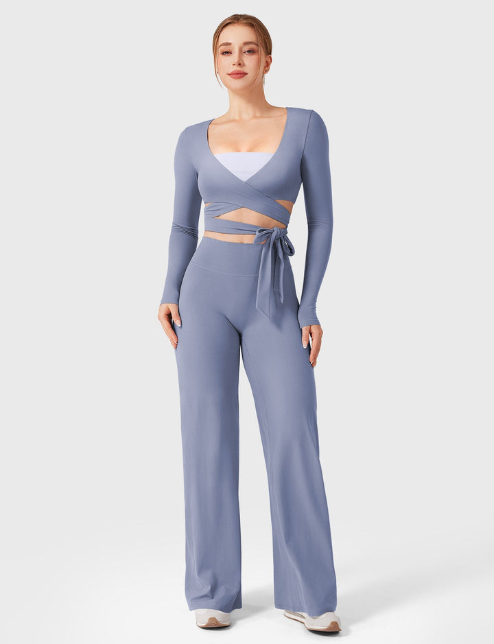 Vorti Dagney Long Sleeve Ballet Wrap Top