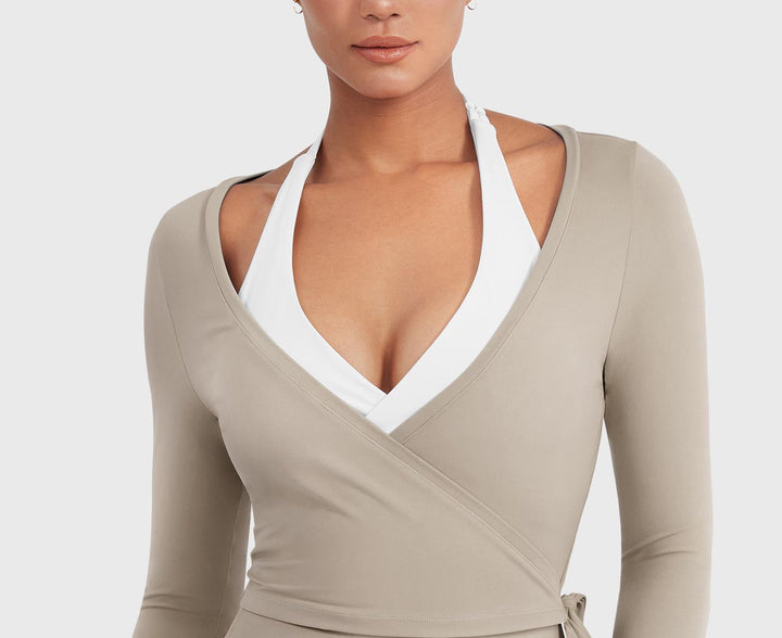 Vorti Michelie Long Sleeve Ballet Wrap Top