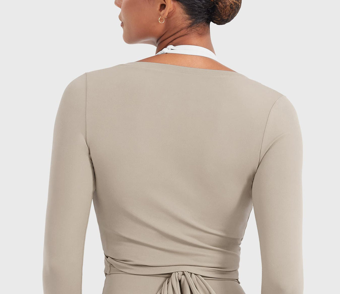 Vorti Michelie Long Sleeve Ballet Wrap Top