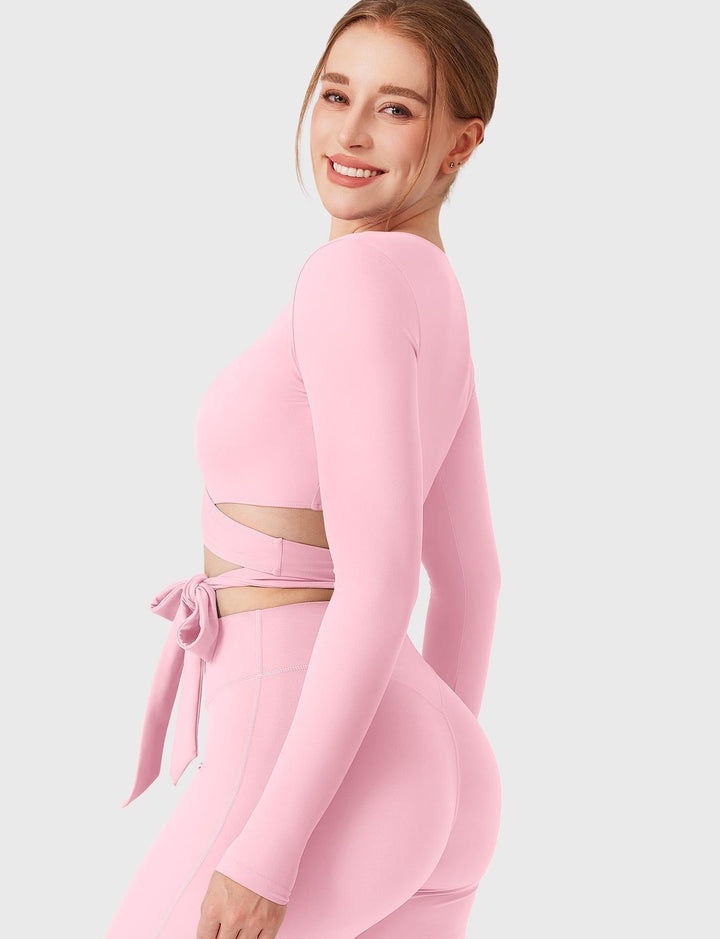 Vorti Dagney Long Sleeve Ballet Wrap Top