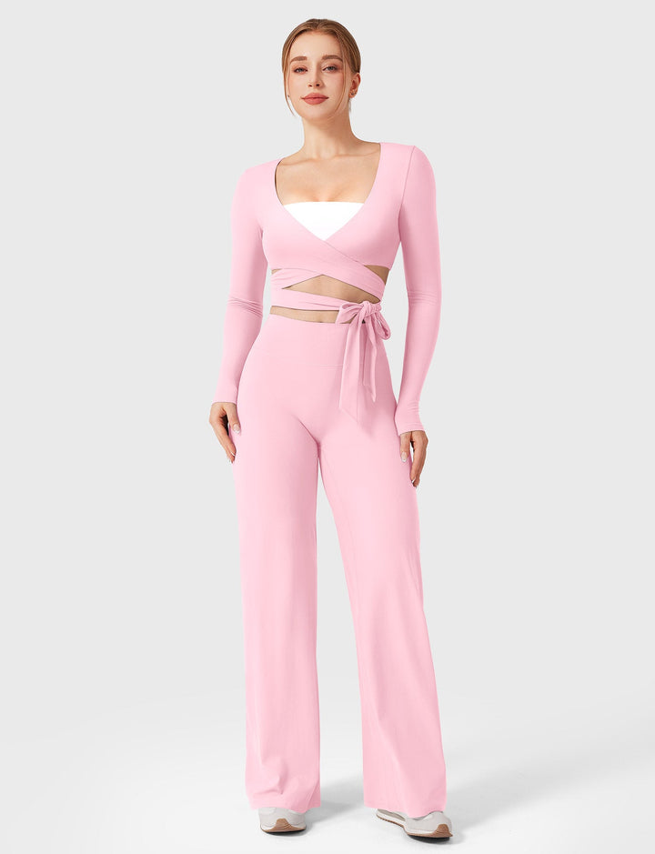 Vorti Dagney Long Sleeve Ballet Wrap Top