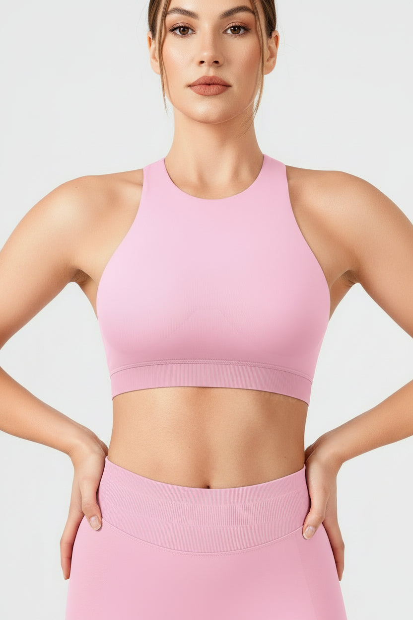 Dafnien Seamless Racerback Sports Bra Pink