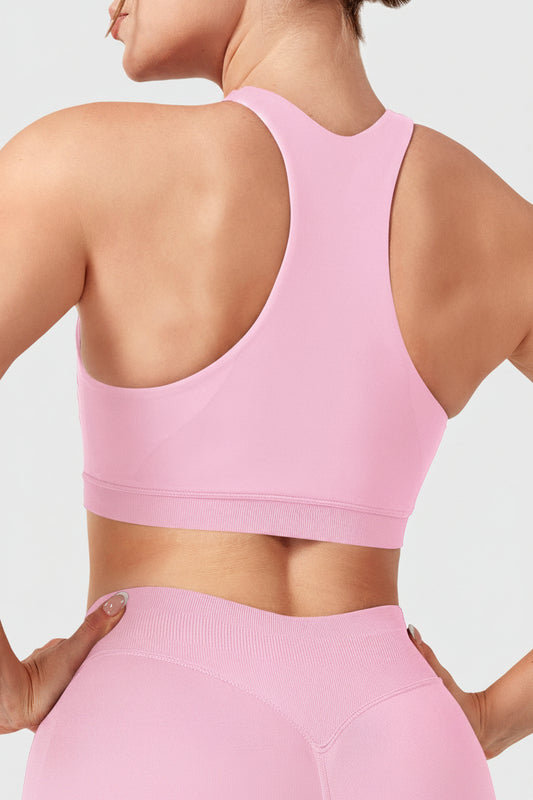 Dafnien Seamless Racerback Sports Bra Pink