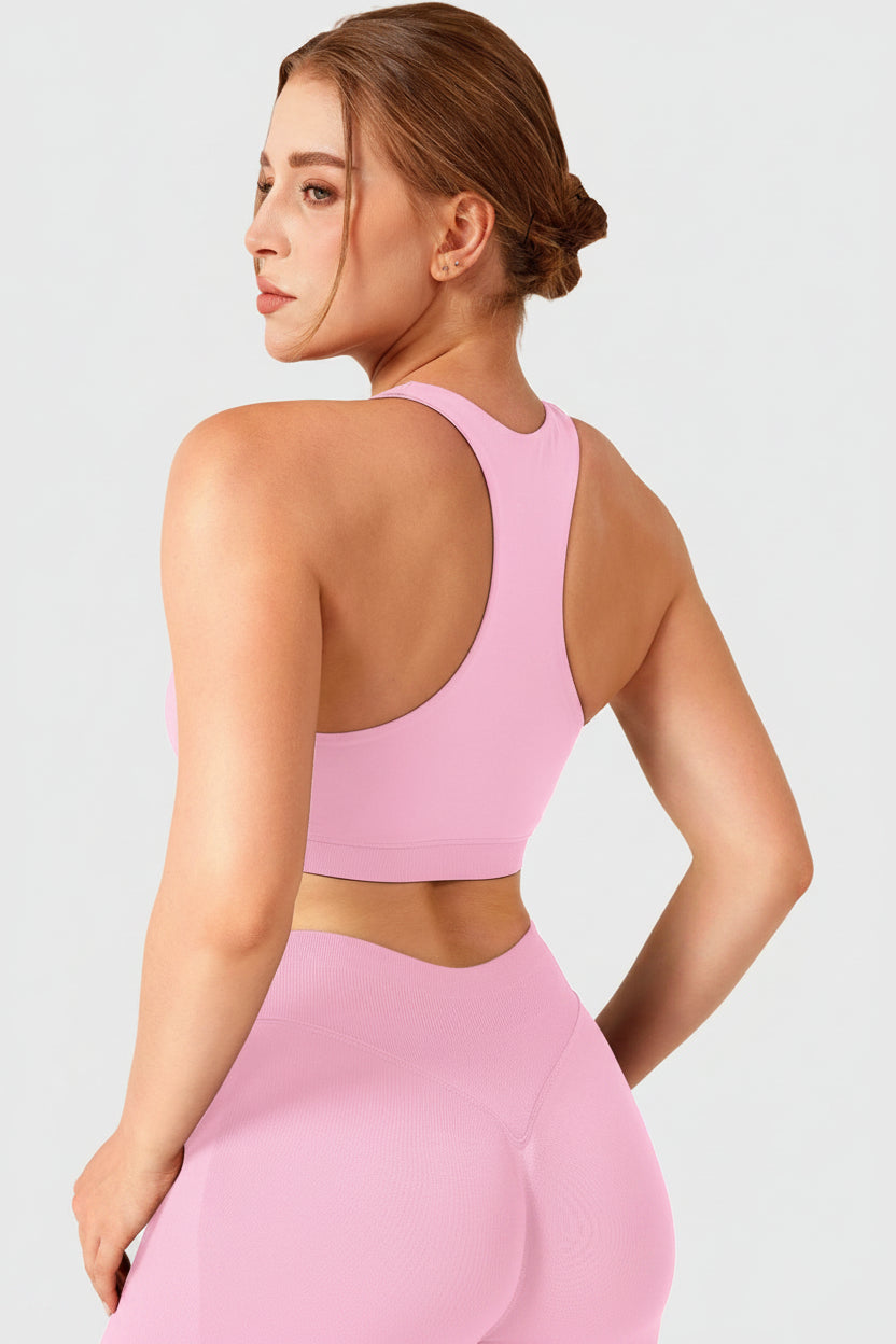 Dafnien Seamless Racerback Sports Bra Pink
