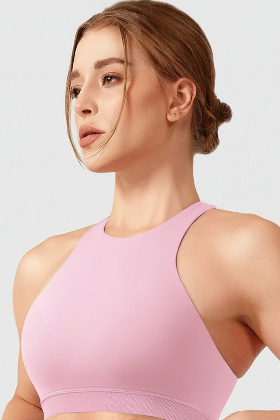 Dafnien Seamless Racerback Sports Bra Pink
