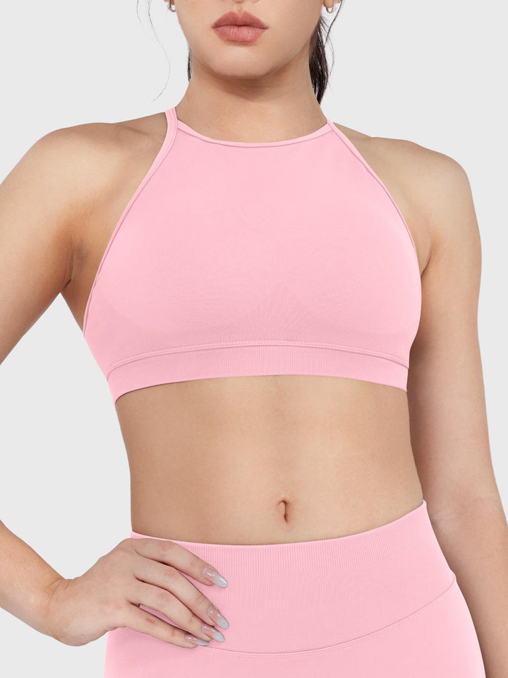 Vorti Acuffny High Neck Backless Sports Bra