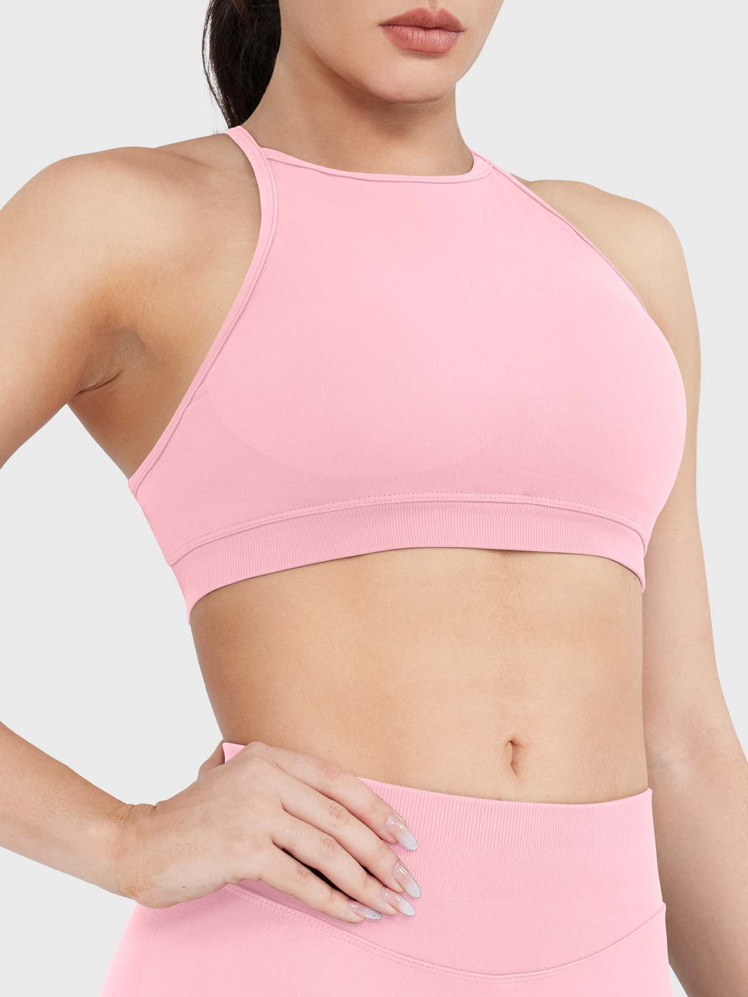 Vorti Acuffny High Neck Backless Sports Bra