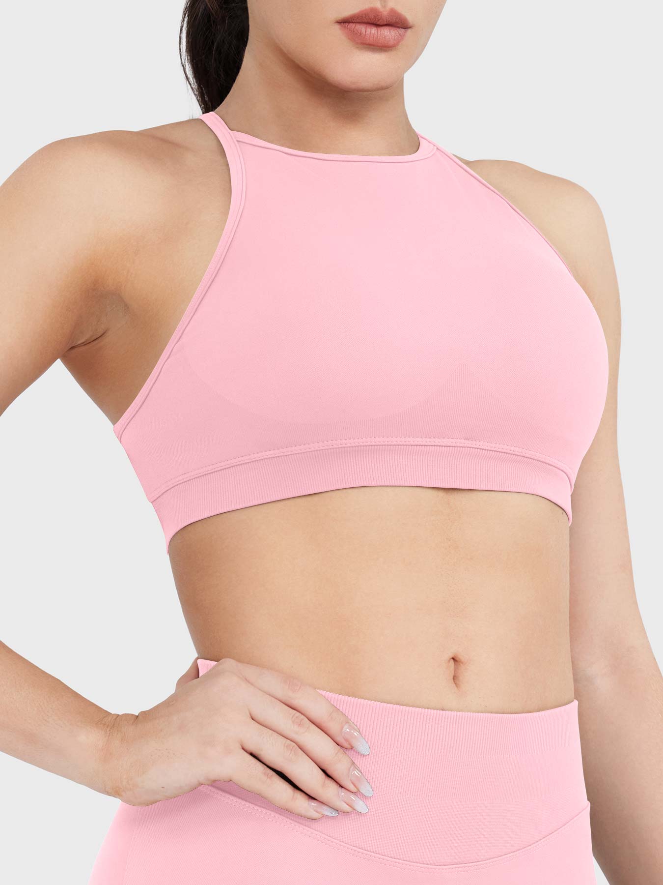 Vorti Acuffny High Neck Backless Sports Bra