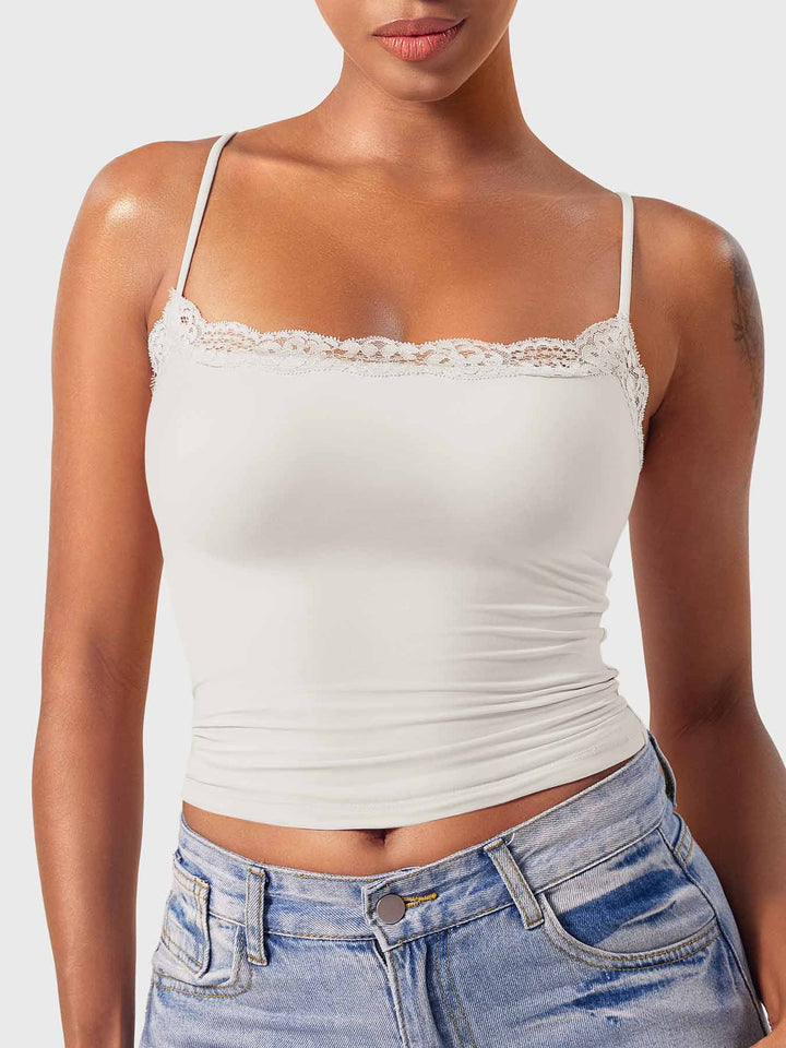 Vorti Annabely Square Neck Lace Tank
