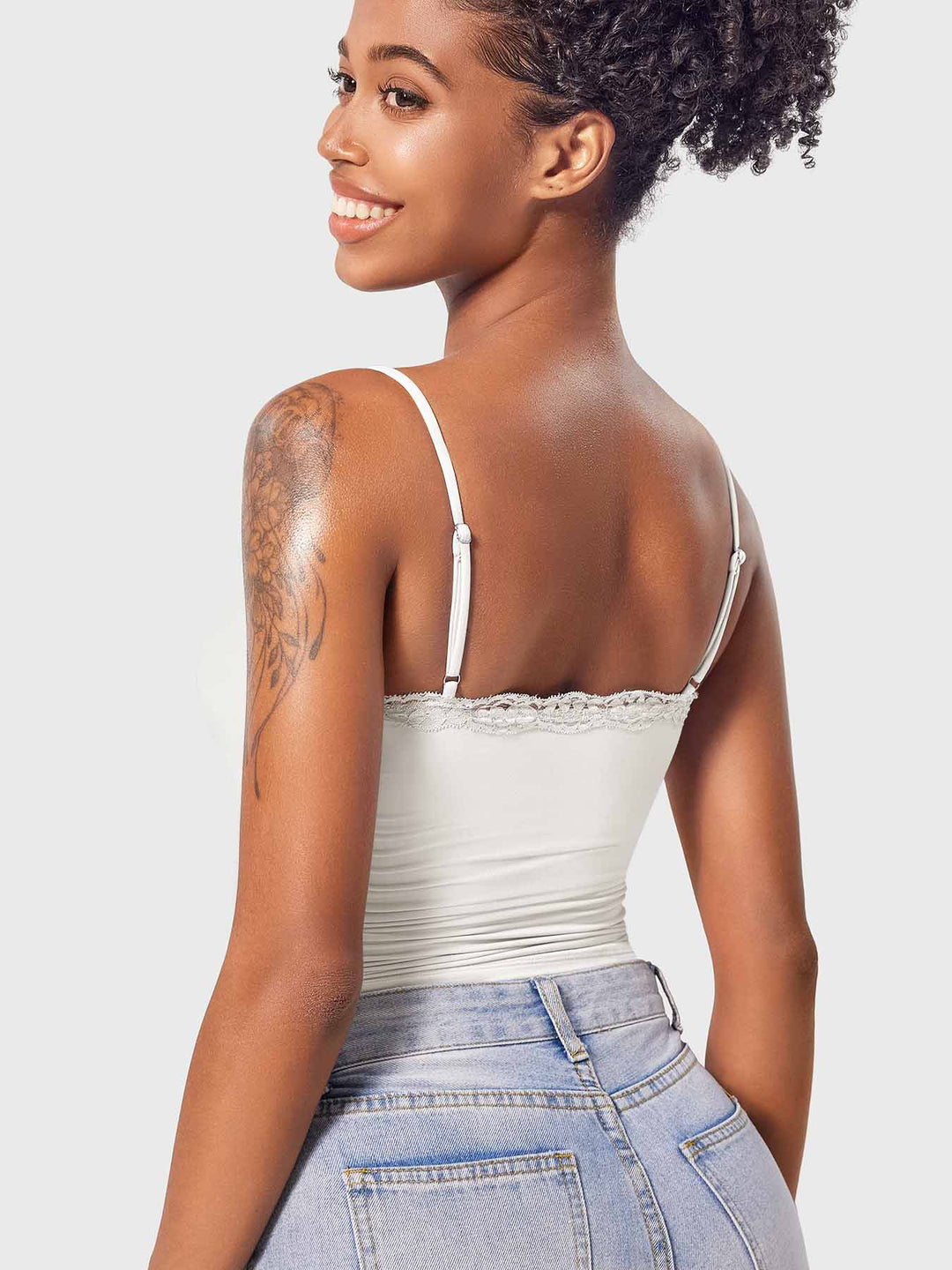Vorti Annabely Square Neck Lace Tank
