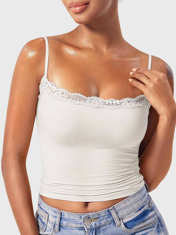 Vorti Annabely Square Neck Lace Tank