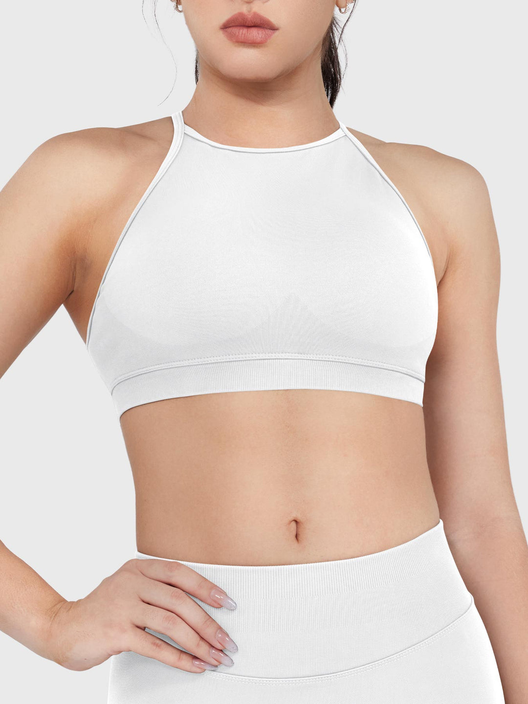 Vorti Acuffny High Neck Backless Sports Bra