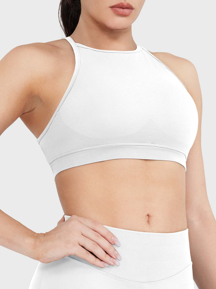 Vorti Acuffny High Neck Backless Sports Bra