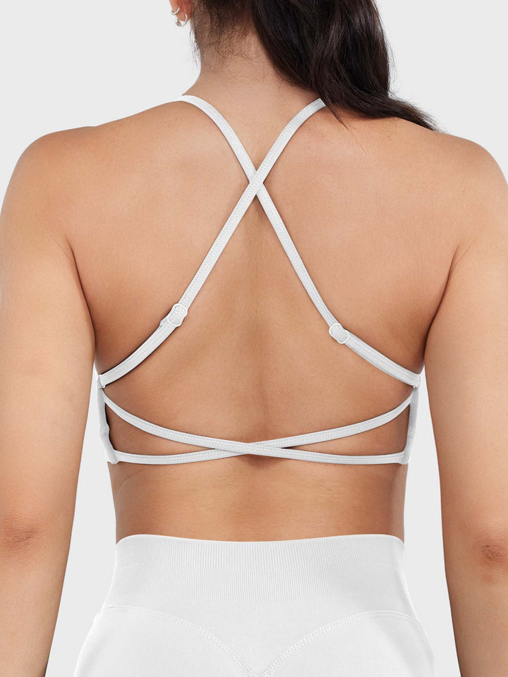 Vorti Acuffny High Neck Backless Sports Bra