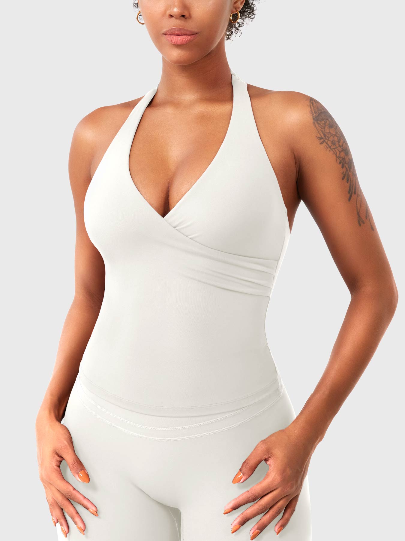 Vorti Elevine V Neck Halter Tank