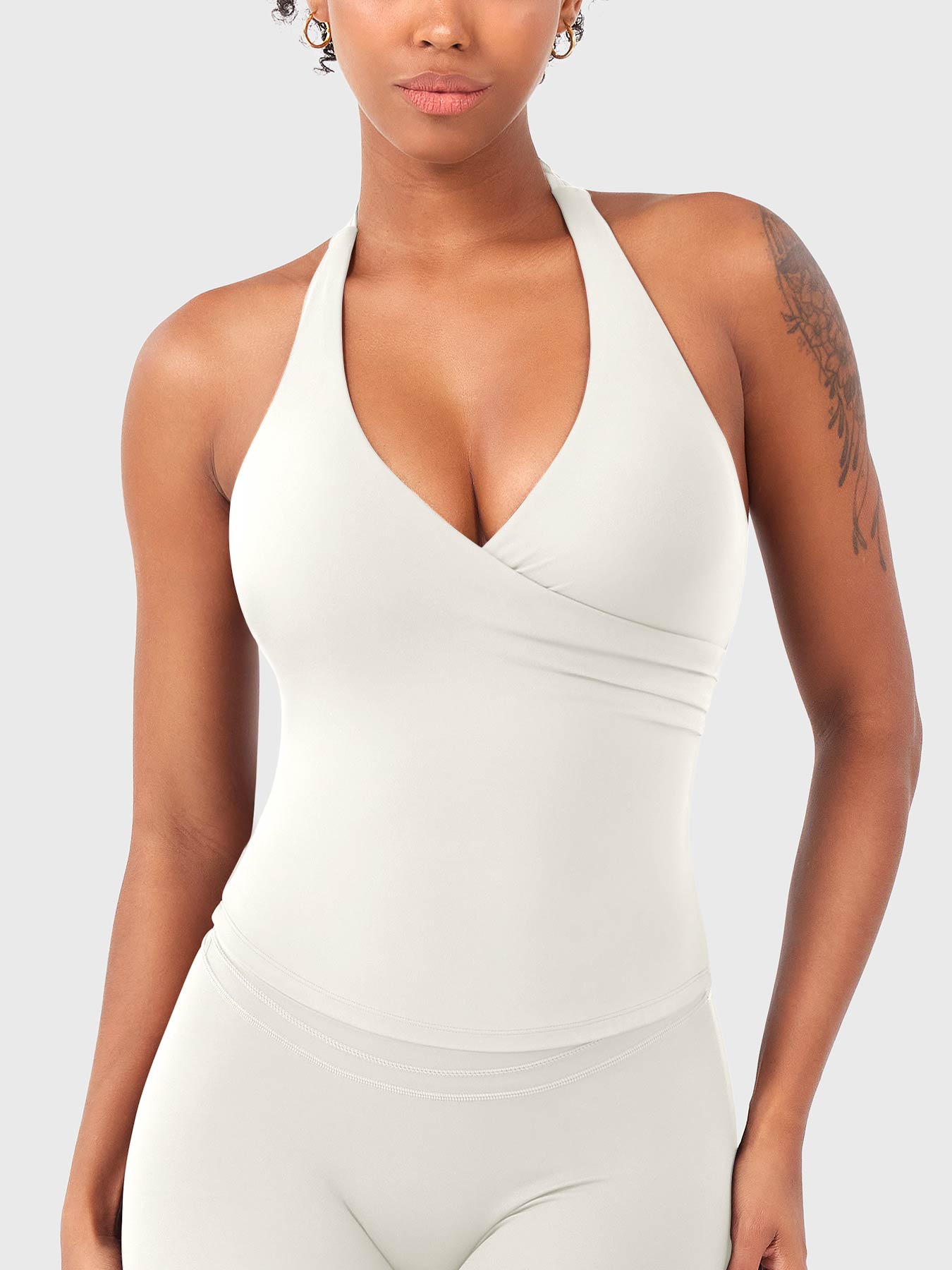 Vorti Elevine V Neck Halter Tank