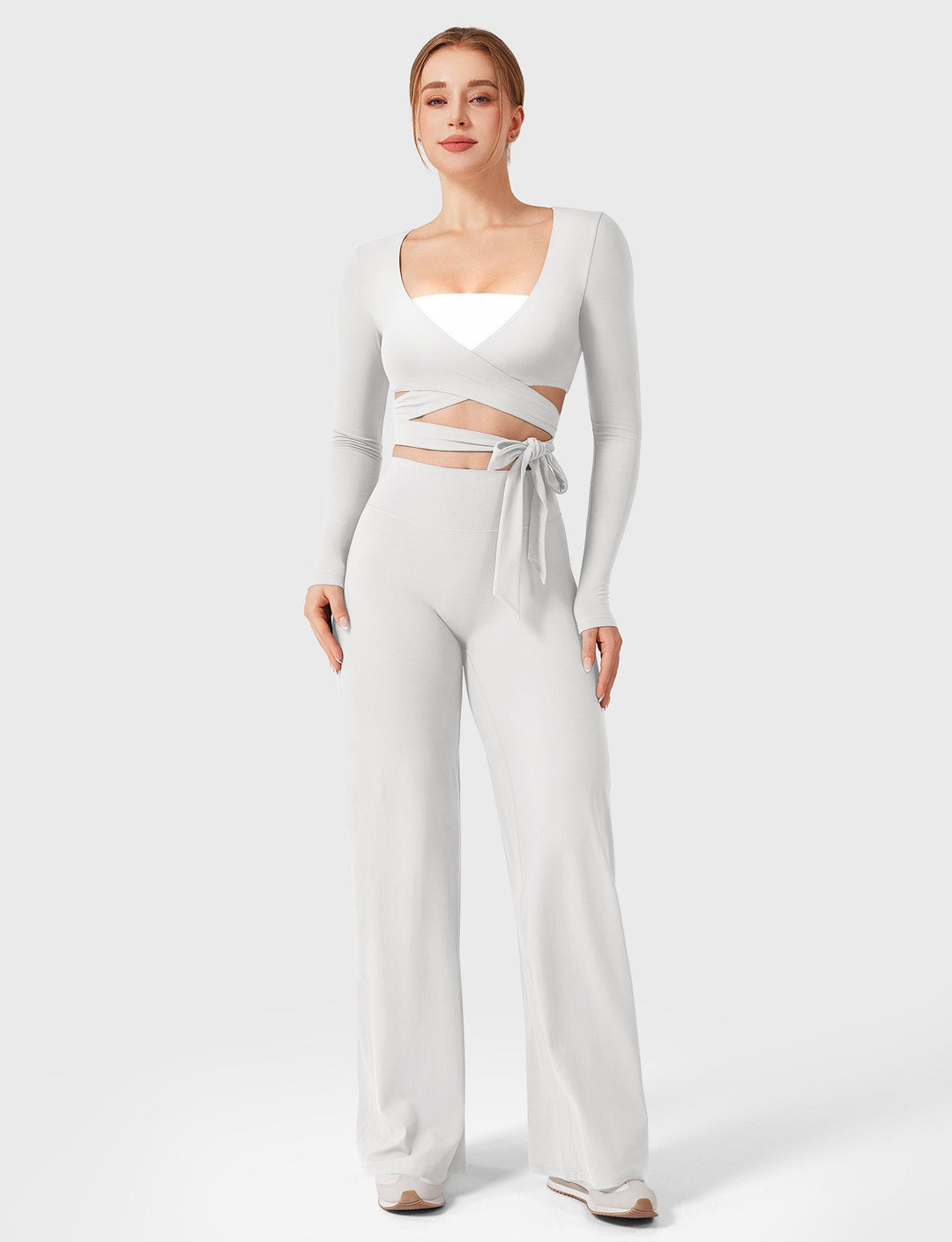 Vorti Dagney Long Sleeve Ballet Wrap Top