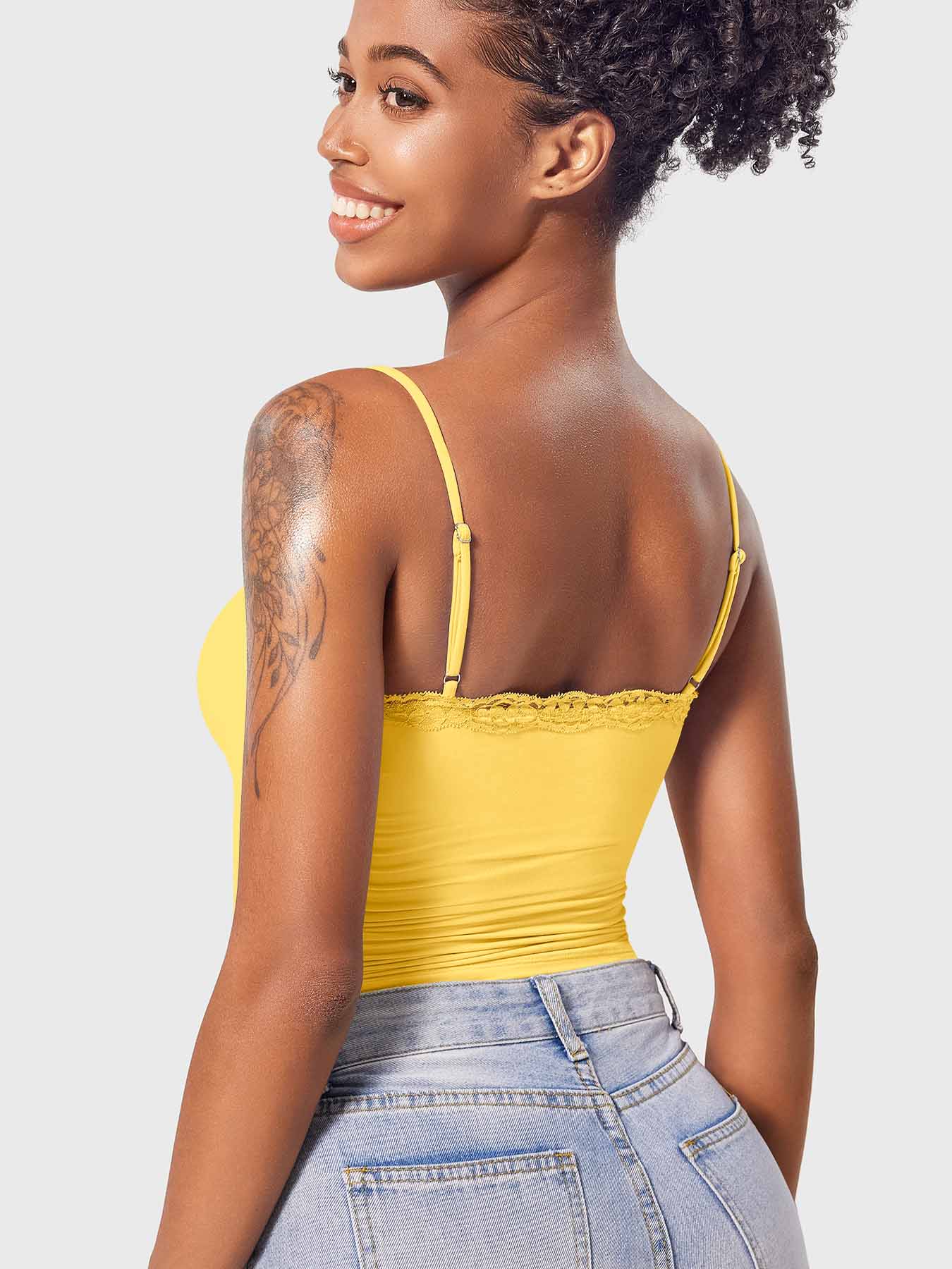 Vorti Annabely Square Neck Lace Tank
