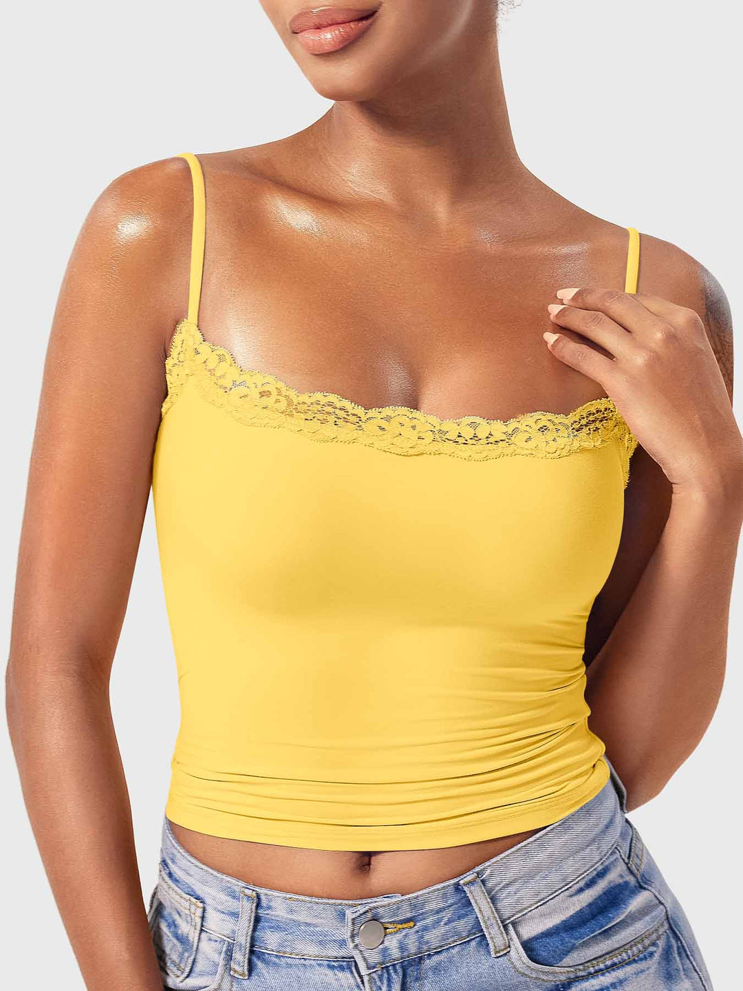 Vorti Annabely Square Neck Lace Tank